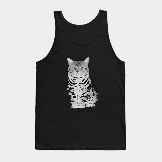 Cute Grey Tiger Cat, Love Cats Tank Top by dukito